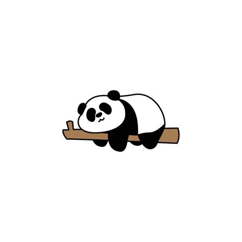 Lazy panda sleeping on a branch cartoon, vector illustration 2082068 ...