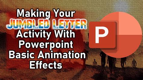 Making Your Jumbled Letter Activity with Powerpoint Basic Animation ...