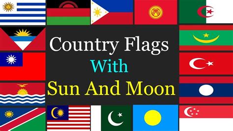 Country Flags With Sun And Moon - YouTube