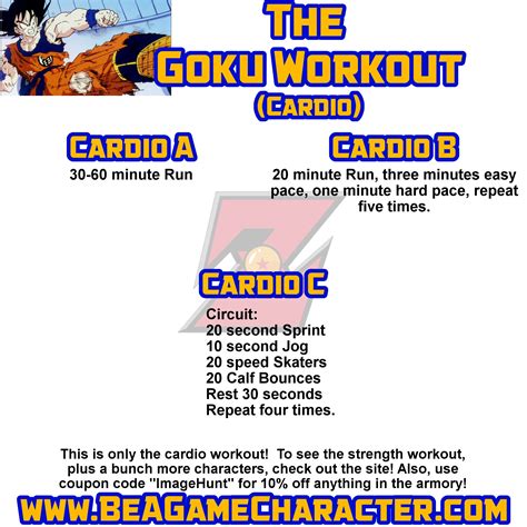 The Goku cardio workout, inspired by Dragonball Z/Super! | Goku workout, Saiyan workout, Workout