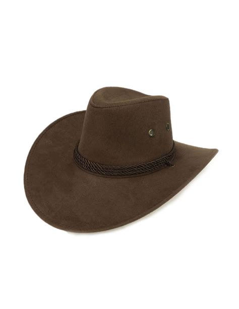 🧢 Sombrero de Vaquero para Hombre y Mujer Cowboy Cuero con cuerda