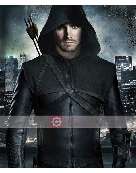 Buy Stephen Amell Arrow Leather Jacket | Oliver Queen Costume Jacket