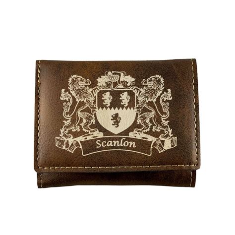 Scanlon Irish Coat of Arms Rustic Leather Wallet - Etsy