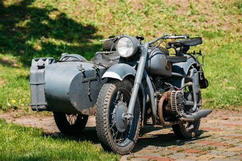 Rarity Three-Wheeled Motorcycle with Sidecar of German Forces of World ...