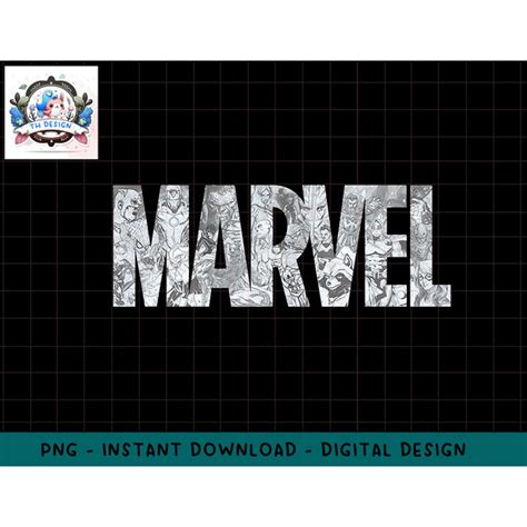 Marvel Logo Comics Gray Pencil Sketch Super Heroes Avengers - Inspire ...