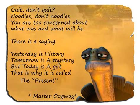 Wise quote by Master Oogway | Inspirational quotes disney, Kung fu panda quotes, Master oogway