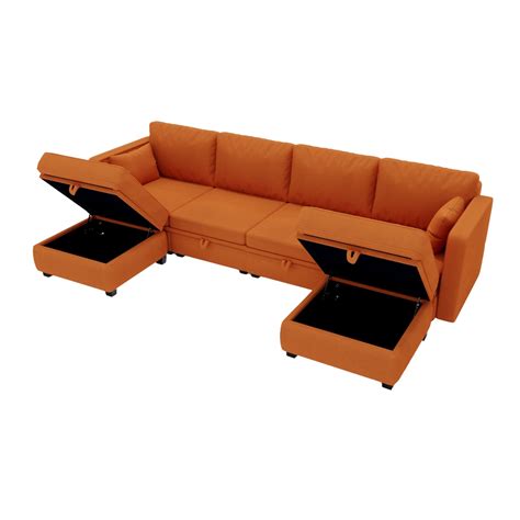 Reversible Modular Sectional Sofa with Reversible Chaise,U Shaped ...