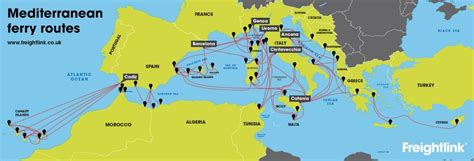 Barcelona ferry map - Map of barcelona ferry (Catalonia Spain)