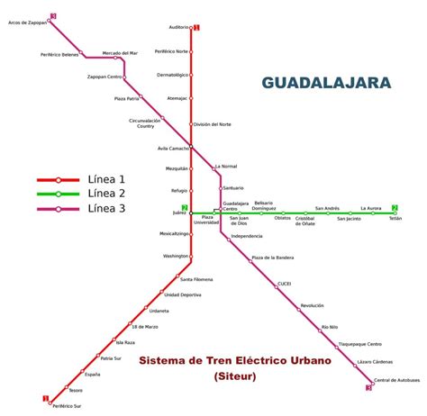 Metro de Guadalajara: Ruta, líneas y estaciones - Mexico Real