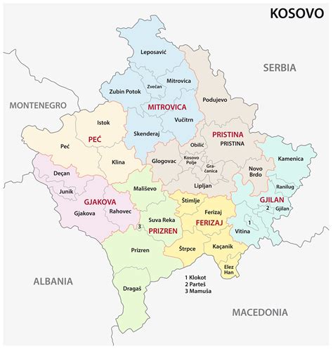 Political Map Of Kosovo Ezilon Maps | Images and Photos finder