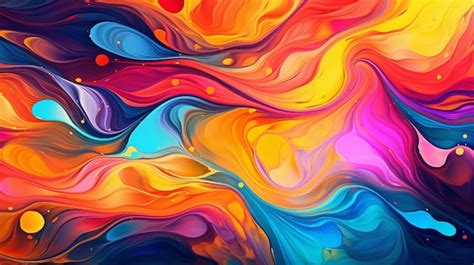 Premium AI Image | abstract background of colorful acrylic paint mixing in water