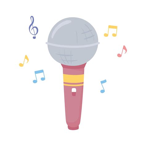 microphone music notes 2448830 Vector Art at Vecteezy