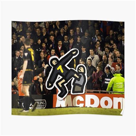 "Eric Cantona Kung Fu Kick" Poster for Sale by Tartalo | Redbubble