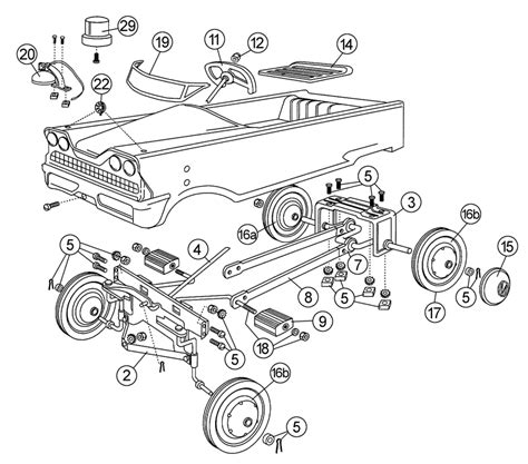 Pedal Car Parts, Murray® Rear Axle Assembly with Saddle - Free Shipping ...