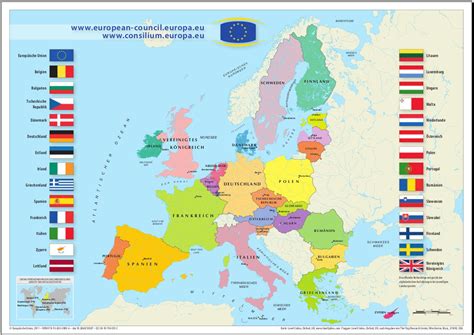 Karte Europäische Union (Karte Europäische Union - PDF) : Weltkarte.com - Karten und Stadtpläne ...