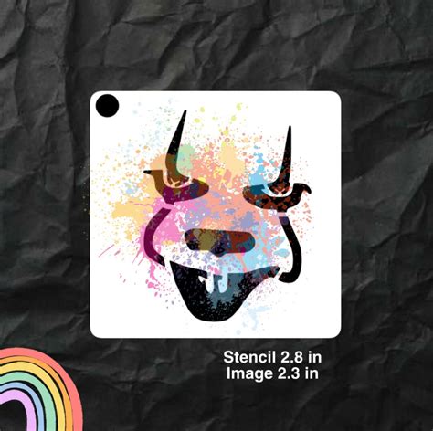 Crazed Clown Face Painting Stencil - Etsy