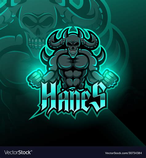 Hades esport mascot logo design Royalty Free Vector Image