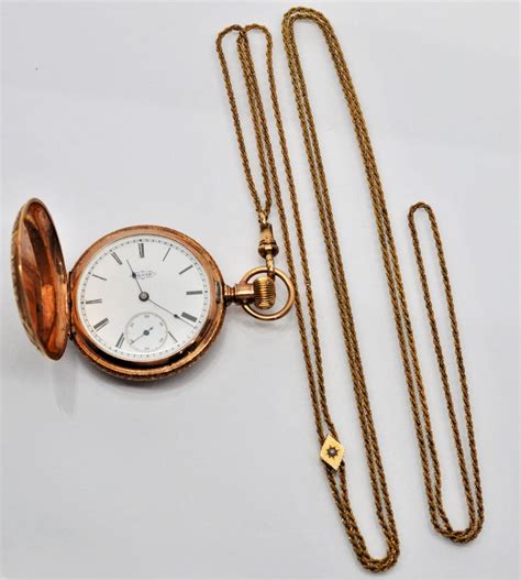 Elgin National Watch Co Ladies Antique Pocket Watch with Chain Pendant Necklace at 1stDibs ...