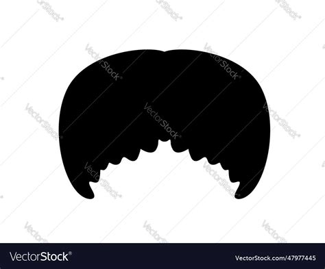 Mustache silhouette vol22 Royalty Free Vector Image