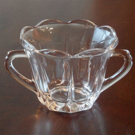 Vintage sugar bowl Clear Glass Sugar Bowi