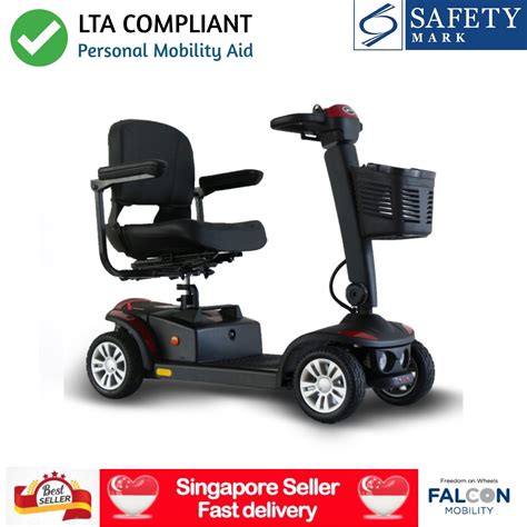 Budget-Lite Plus 4-Wheel Mobility Scooter - LTA Compliant Personal Mobility Aid (PMA) with ...