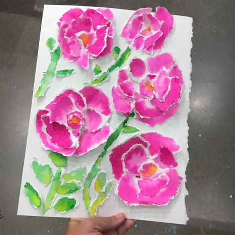 3D Floral Collage in Watercolors | VisArts