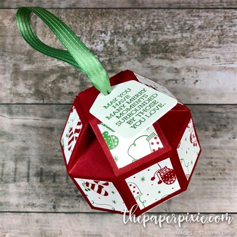 Faceted Christmas Ornament with Video Tutorial - The Paper Pixie