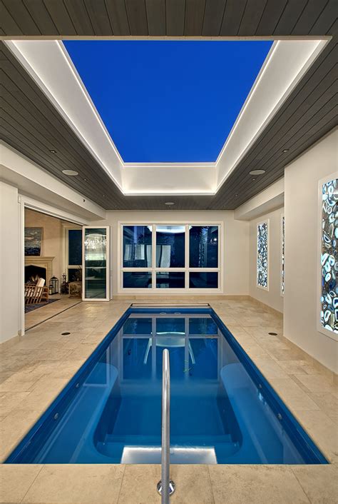 Indoor Pool w Retracting Skylight – Benvenuti and Stein