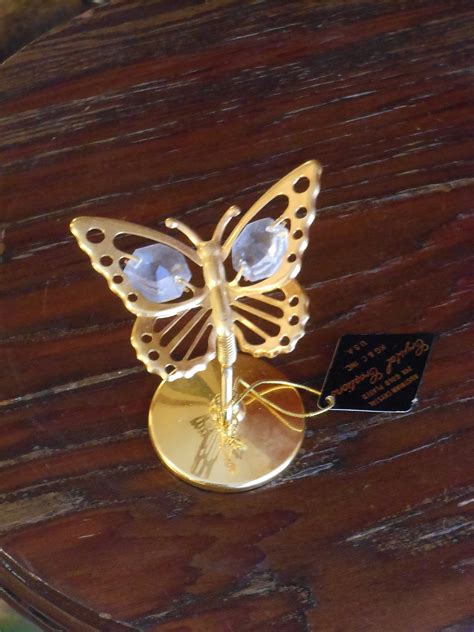 Austrian Crystal 24K Gold Plated Crystal Creations Butterfly