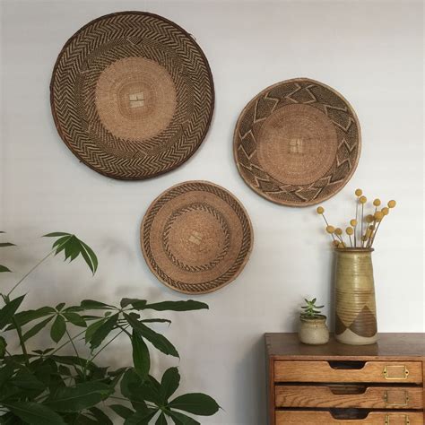 Vintage Handmade Ethnic African Basket / Natural Wall Art #7 – Mustard ...