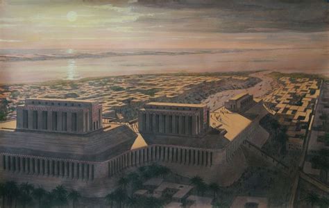 The city of Eridu In Mesopotamia. Artist view (Balage Balogh) | Mesopotamia | Sumerian, Ancient ...