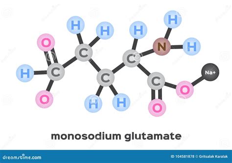 Monosodium Glutamate Structure Vector Stock Vector - Illustration of ...