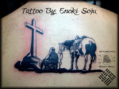 Kneeling Cowboy Horse Cross Tattoo By Enoki Soju by enokisoju on DeviantArt