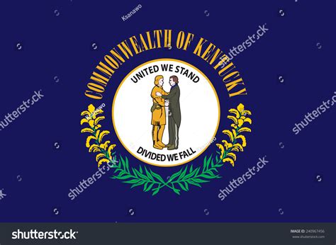 State Of Kentucky Flag Stock Vector 240967456 : Shutterstock