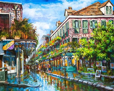 New Orleans Art, New Orleans French Quarter, Impressionist Street Scene ...