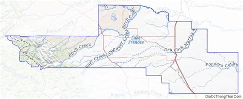 Map of Pondera County, Montana - Thong Thai Real