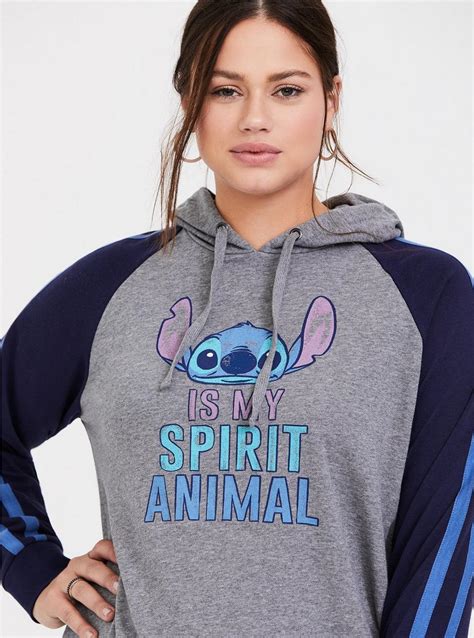 Plus Size - Disney Lilo & Stitch Spirit Animal Raglan Hoodie - Torrid