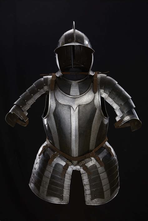 A rare black and white infantry half armour, Germany, circa 1600