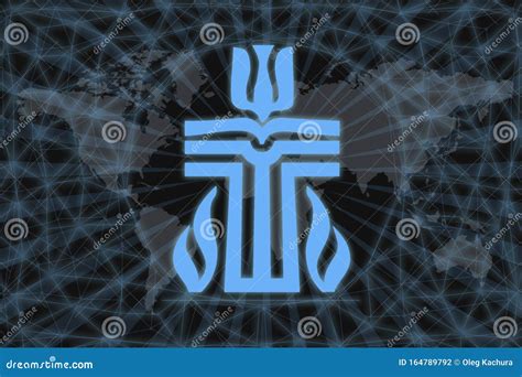 Presbyterian Symbol with Modern Design. with a Dark Background and a ...