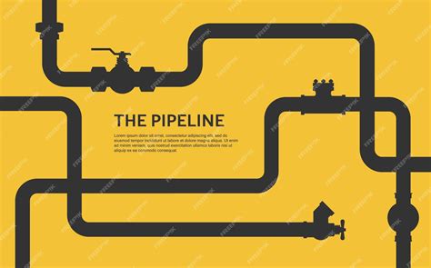 Premium Vector | Pipeline infographic oil water or gas flat valve ...