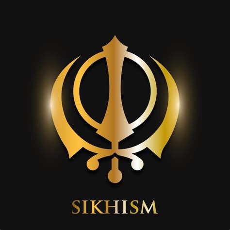 Premium Vector | Golden sikhism symbol the khanda