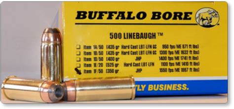 .500 Linebaugh Pistol & Handgun Ammunition