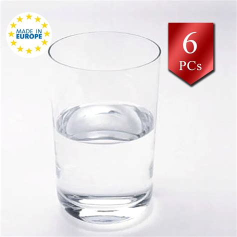 Water Drinking Glasses Set of 6, Durable Design Glasses Tumbler, Water ...