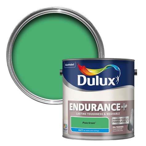 Dulux Endurance Pixie Green Matt Emulsion Paint 2.5L | Departments | DIY at B&Q | Paredes de ...