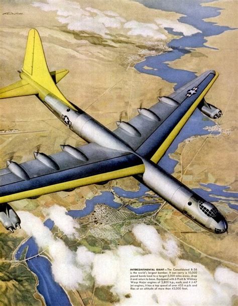 Consolidated B-36: The world's biggest bomber in the '40s & '50s could drop a 10,000-pound ...