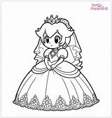 Free Printable Princess Peach Coloring Pages sketch template