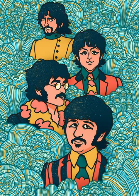 Yellow Submarine 50th anniversary tribute | Beatles art, Yellow submarine art, Beatles artwork