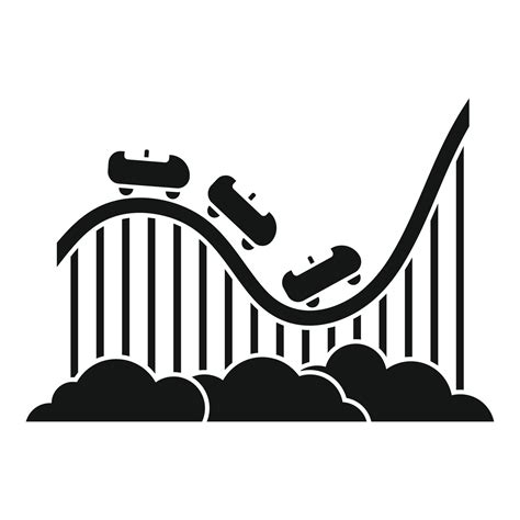 Roller coaster park icon, simple style 14526929 Vector Art at Vecteezy