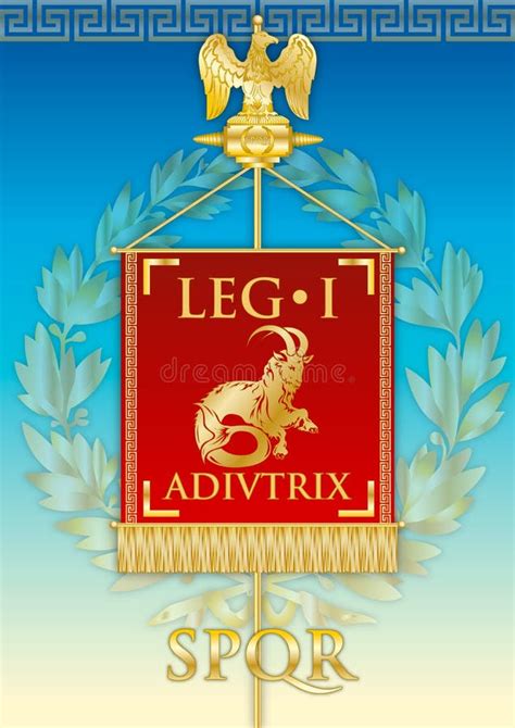 Legio I Adiutrix Emblem Sign, Roman Empire Stock Vector - Illustration of adiutrix, battle ...