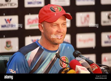 Afghanistan Cricket Team Head Coach Jonathan Trott attends pre-match press conference at the ...